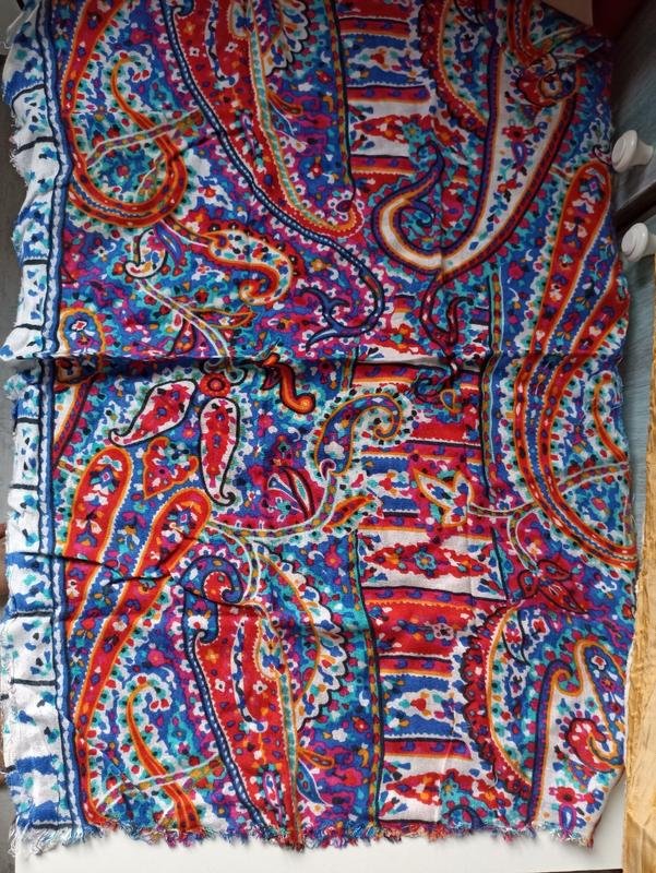 Женский Etro Шарф Бирюзовый Хлопок