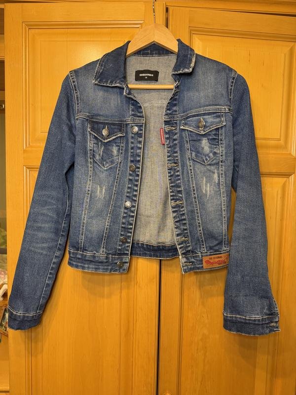 Женская Dsquared² Куртка Оранжевая Джинс 38