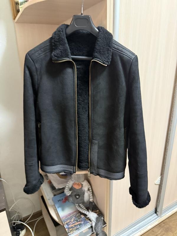 Homme Iceberg Manteau en Peau de Mouton Noir 48