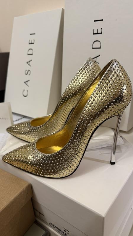 Donna Casadei Tacchi Oro Pelle 38.5