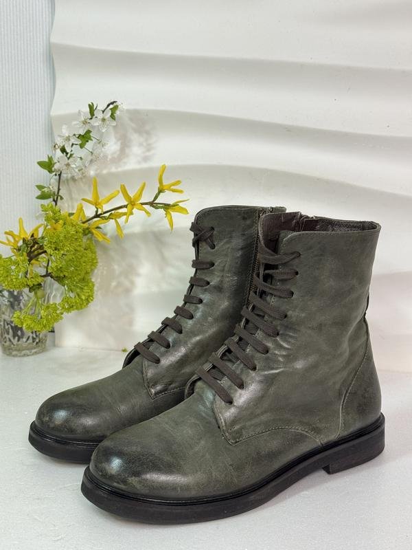 Женские Fabrik Ботинки Зелёные Кожа 37