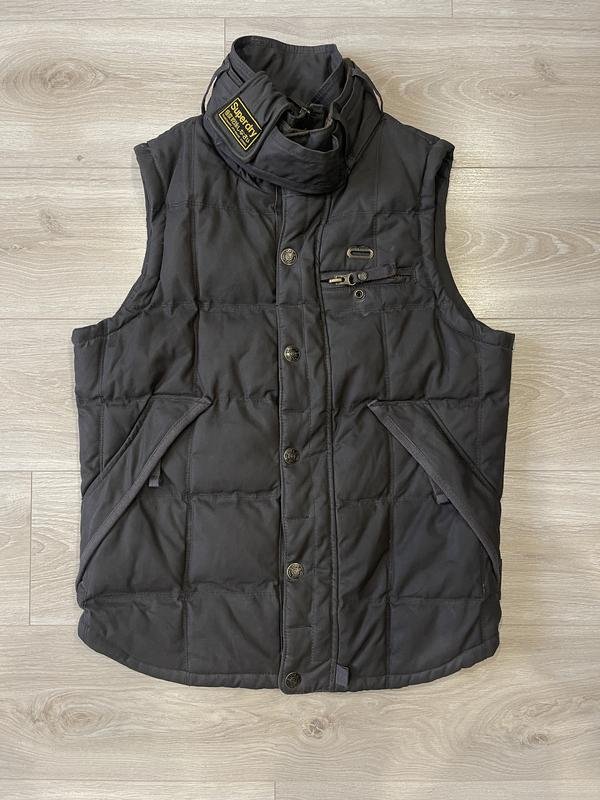Men Superdry Vest Brown Nylon M