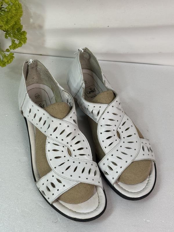 Women Caprice Heels White Leather 40