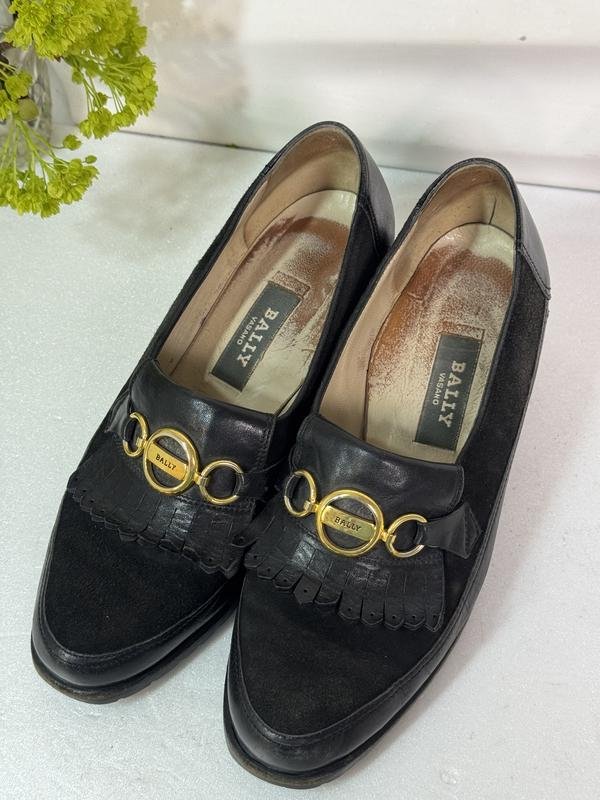 Women Bally Heels Black Suede 36