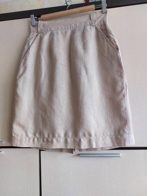 Women Cinque Skirt Beige Linen XS