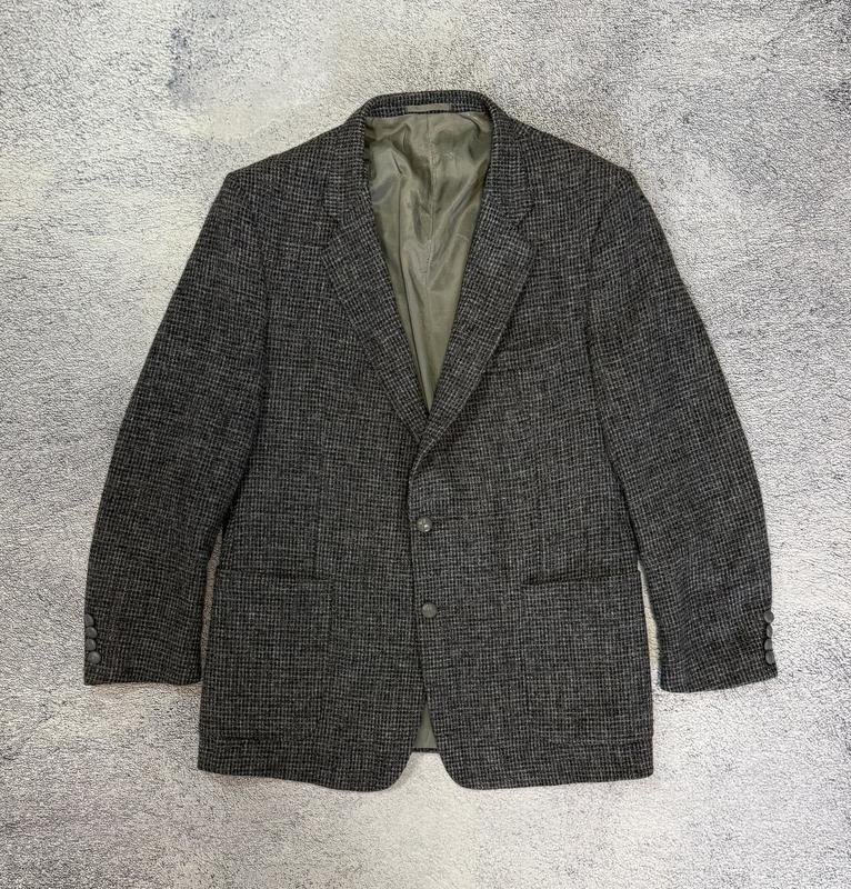 Мужской Harris Tweed Пиджак Серый Шерсть L