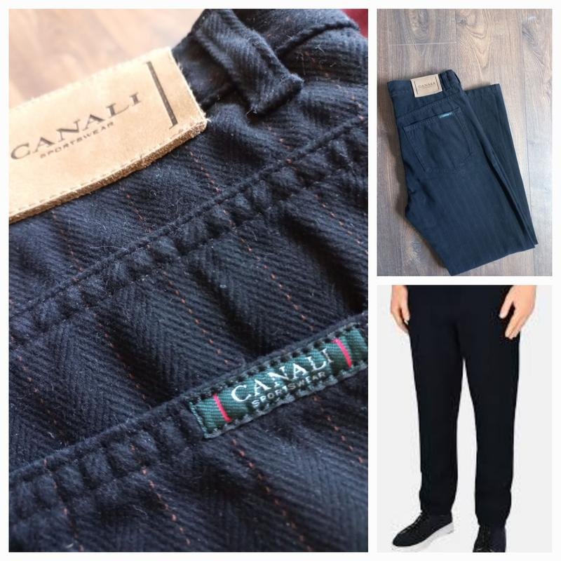 Homme Canali Pantalon Noir Coton 32