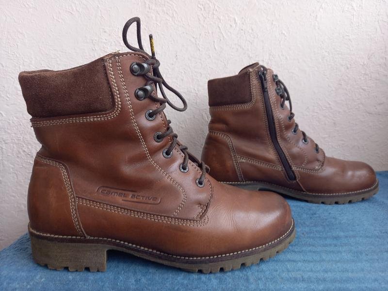 Women Camel Active Boots Brown Leather 41