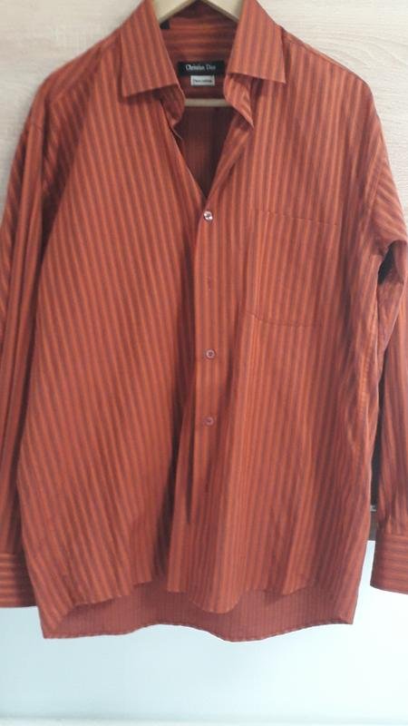 Homme Christian Dior Chemise Orange Coton M