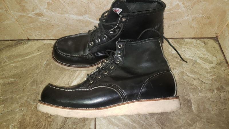Uomo Red Wing Stivali Nero Pelle 45
