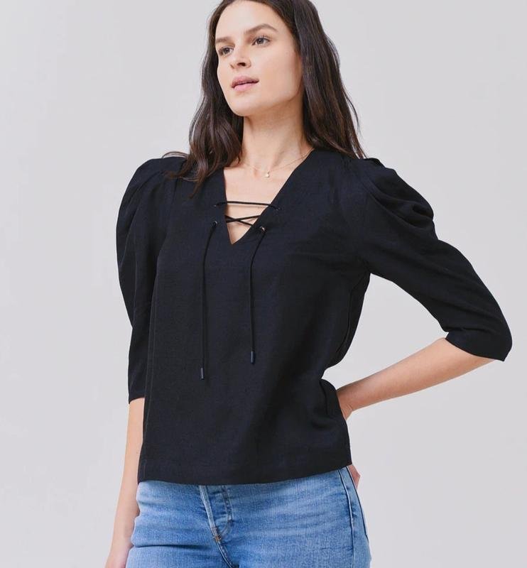 Женская Ba&sh Блуза Чёрный Вискоза S