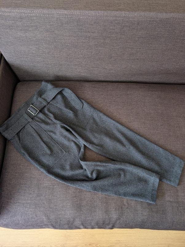 Damen Burberry Hose Grau Wolle 36