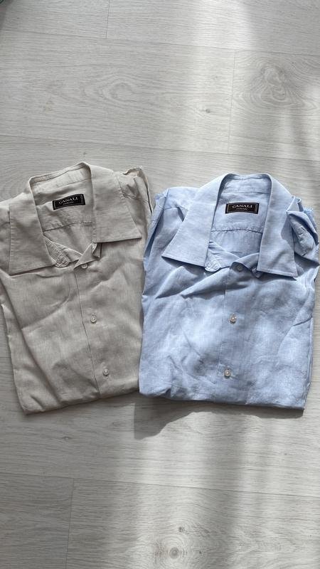 Homme Canali Chemise Grise Lin L