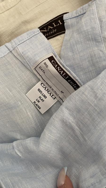 Homme Canali Chemise Grise Lin L