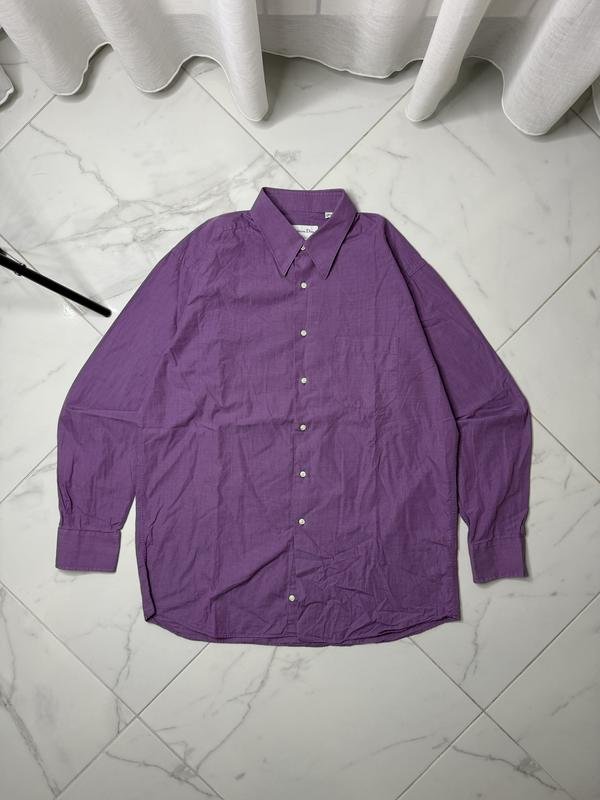 Uomo Christian Dior Camicia Viola Cotone L