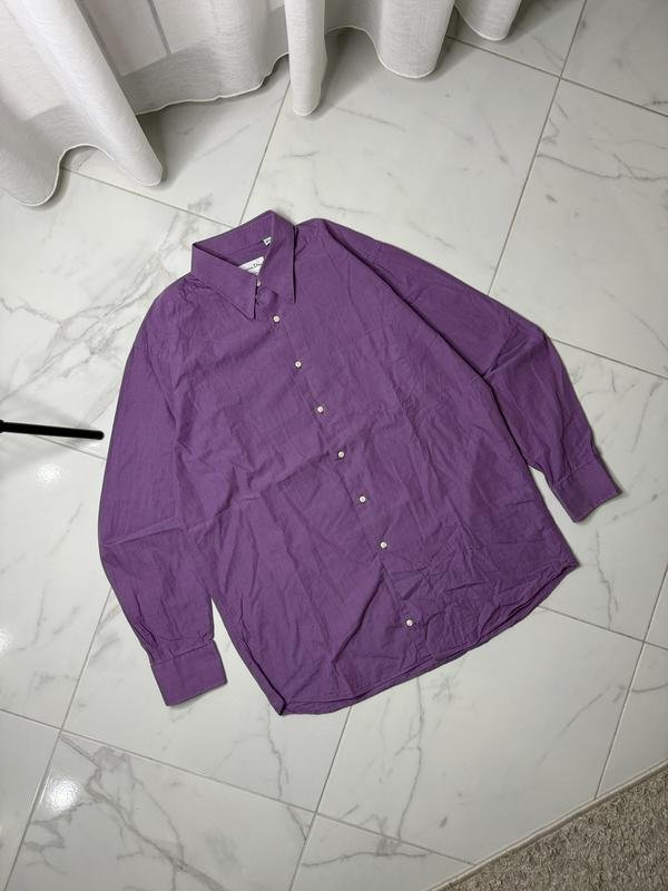 Uomo Christian Dior Camicia Viola Cotone L