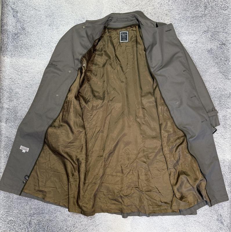 Uomo Christian Dior Trench Coat Grigio Cotone 54
