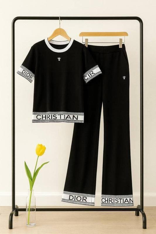 Femme Christian Dior Costume Noir Tricot M