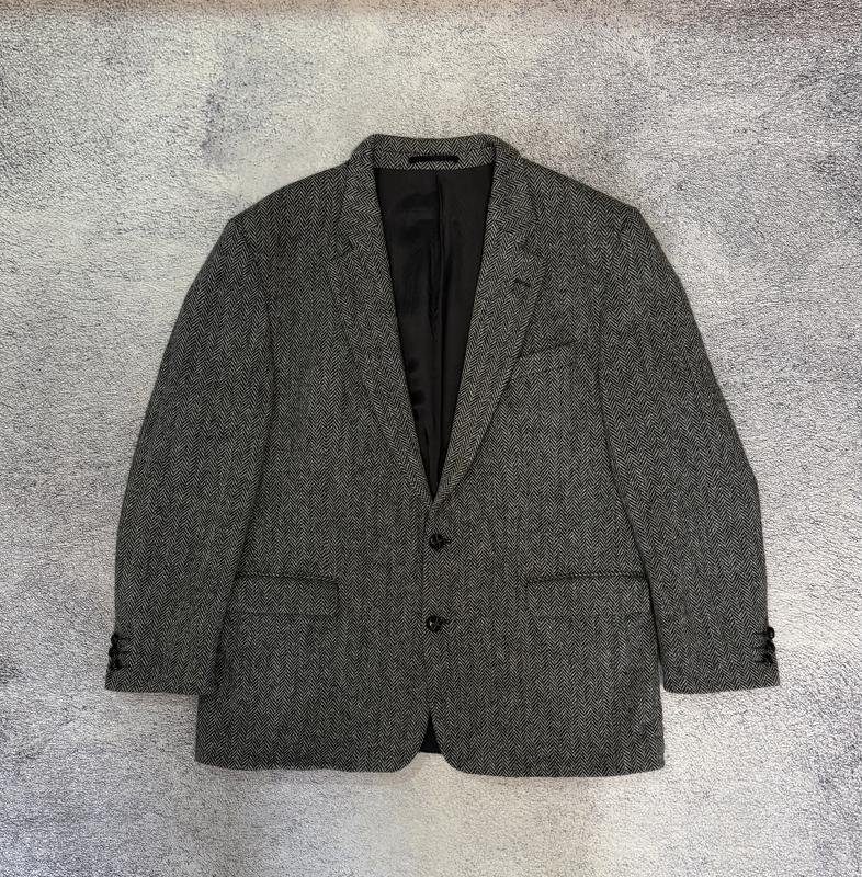 Мужской Harris Tweed Пиджак Серый Шерсть 54