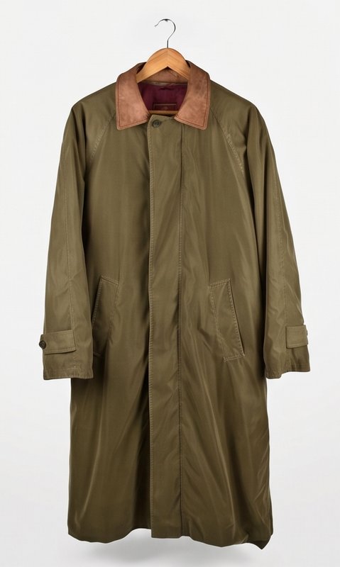 Мужской Mulberry Плащ Хаки Шерсть M