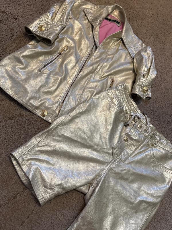 Femme Dsquared² Costume Or Cuir XS