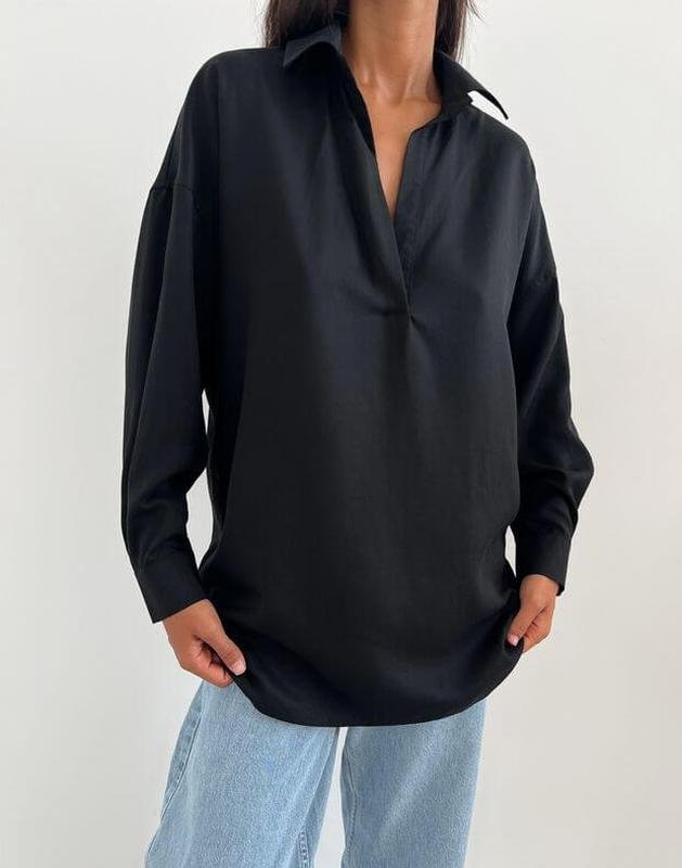 Donna French Connection Camicia Nera Cotone XS