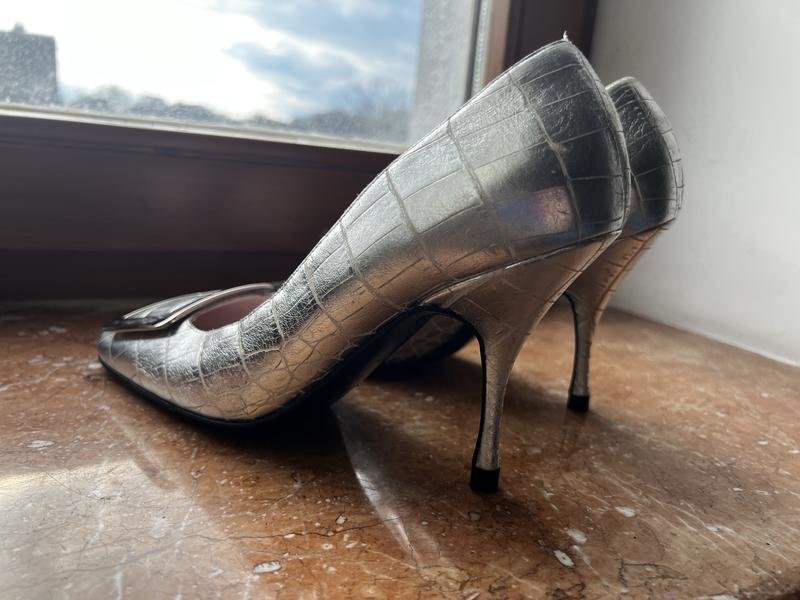 Femme Celine Talons Argent Cuir 37