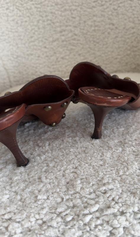 Femme Celine Mules Marron Cuir 40