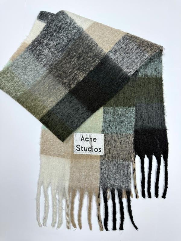 Unisexe Acne Studios Écharpe Kaki Laine