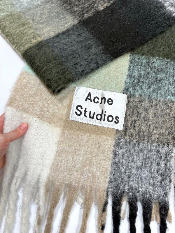 Unisexe Acne Studios Écharpe Kaki Laine
