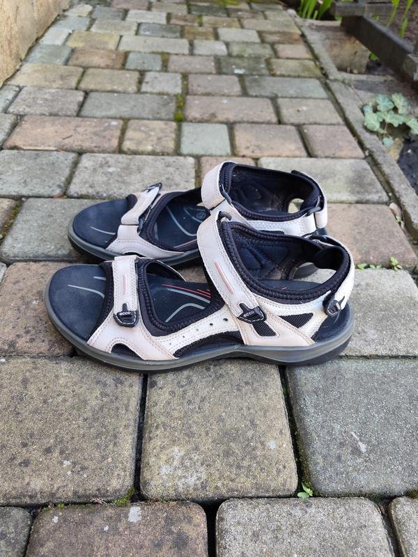 Damen Ecco Sandalen Beige Leder 41.5