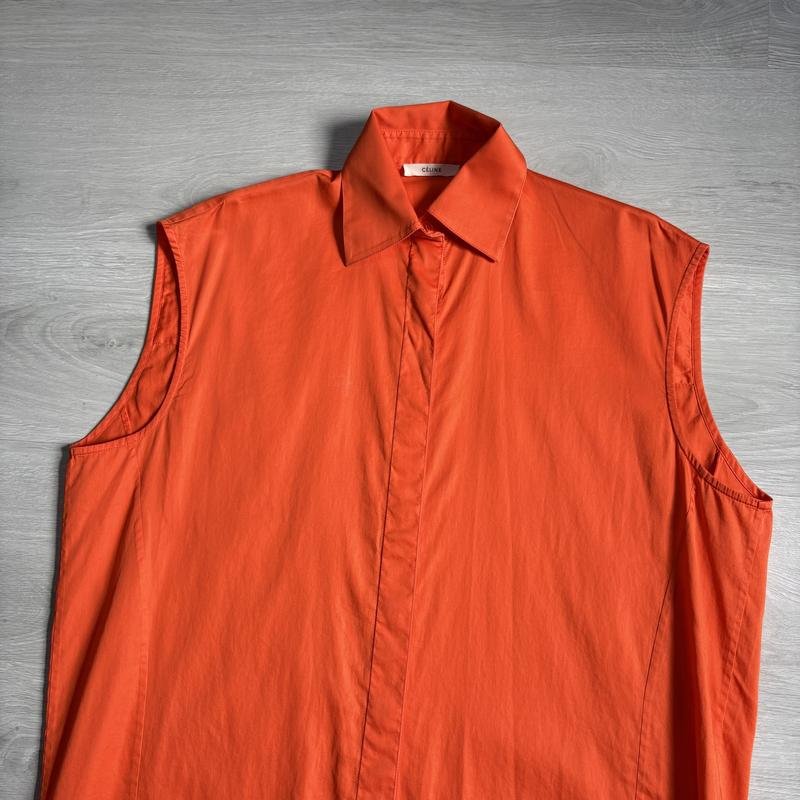 Femme Celine Chemise Orange Coton 36