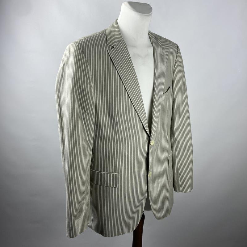 Мужской Hugo Boss Пиджак Оливковый Хлопок XL