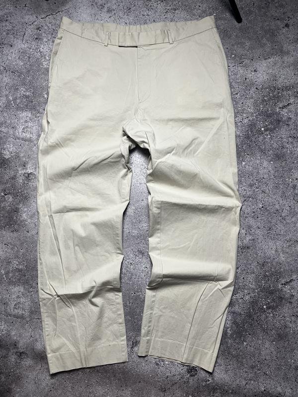 Men Hugo Boss Trousers Beige Cotton 34
