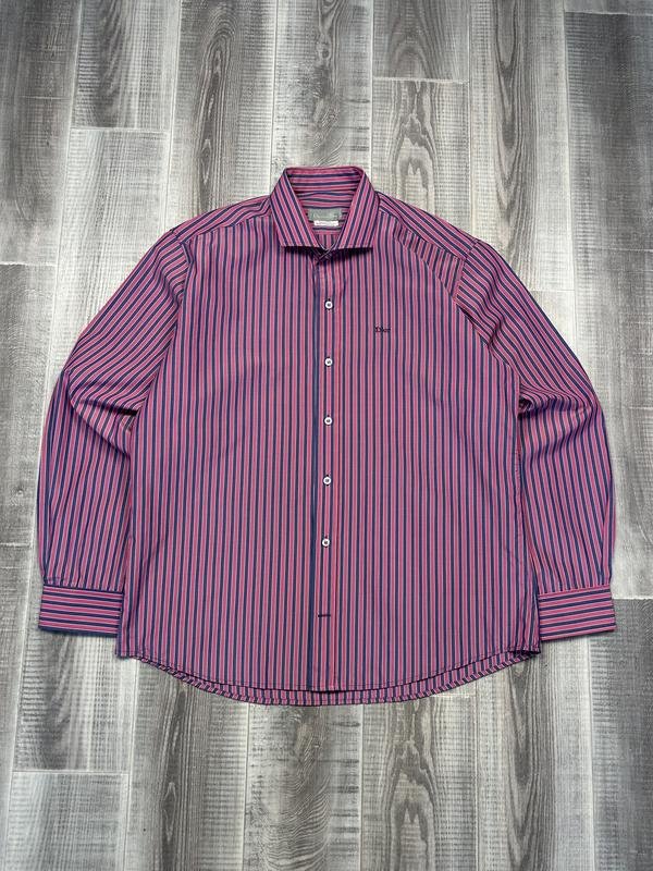 Uomo Christian Dior Camicia Rossa Cotone XL