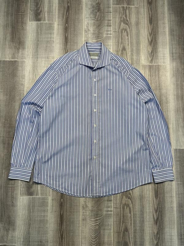 Uomo Christian Dior Camicia Blu Navy Cotone XL