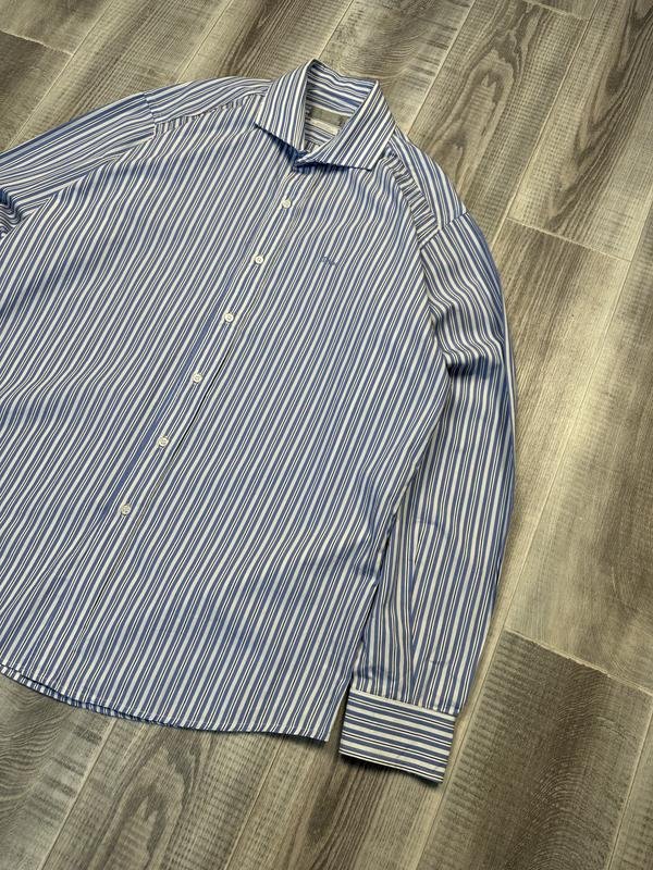 Uomo Christian Dior Camicia Blu Navy Cotone XL