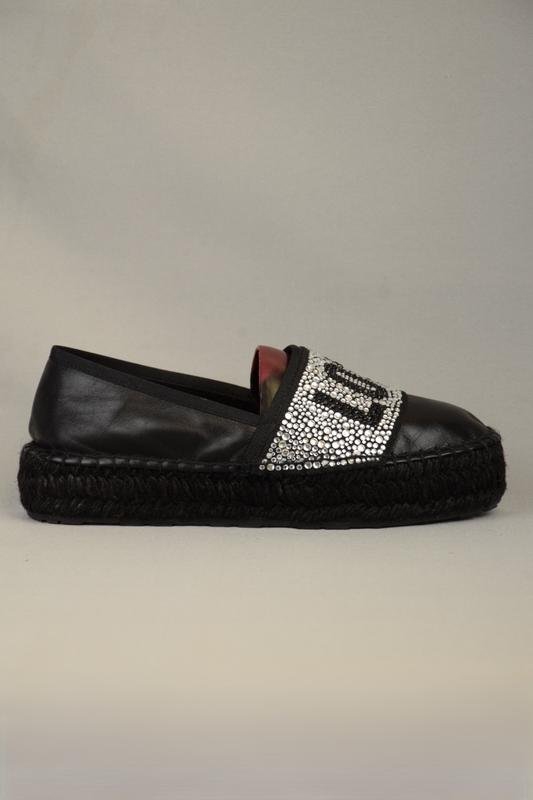 Women Love Moschino Espadrilles Black Leather 36