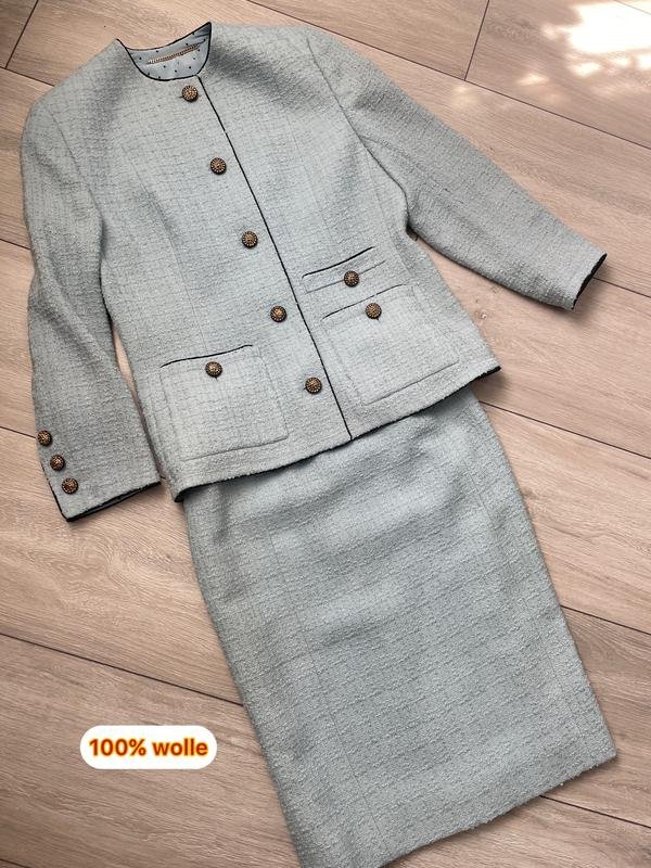 Femme Akris Costume Menthe Laine S