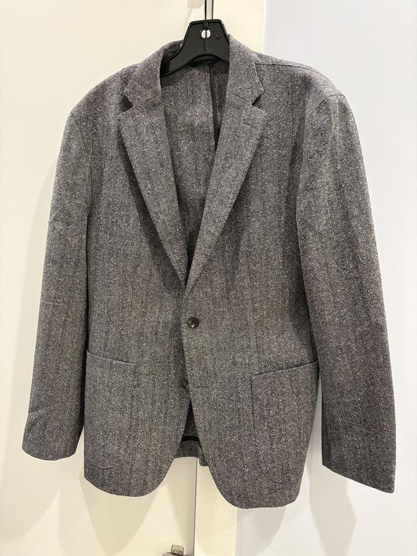 Men Hugo Boss Blazer Grey Wool 50