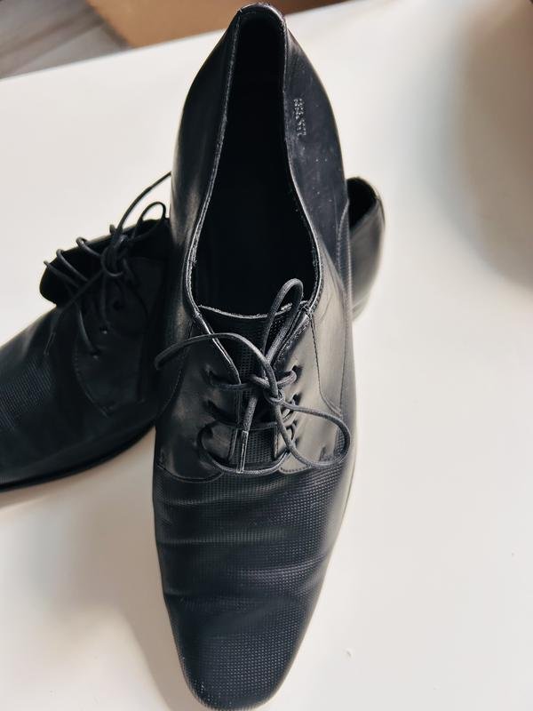 Men Hugo Boss Heels Black Leather 42