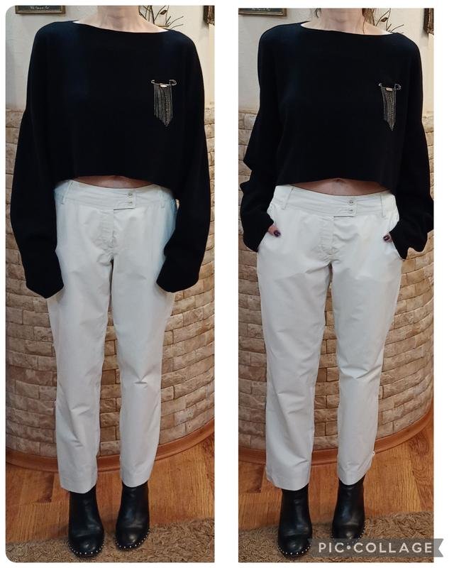 Women Betty Barclay Trousers White Cotton L