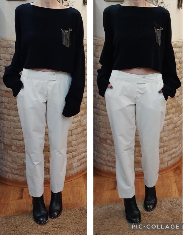 Women Betty Barclay Trousers White Cotton L