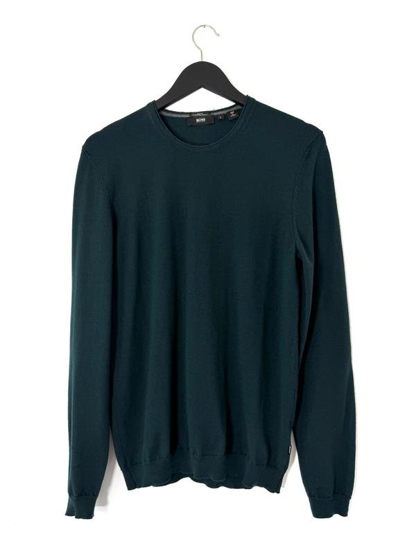 Men Hugo Boss Sweater Green Wool L