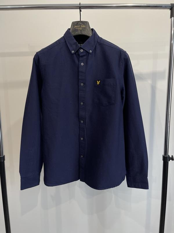 Uomo Lyle & Scott Camicia Blu Navy Cotone S