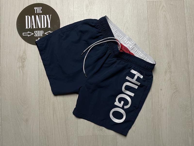 Men Hugo Boss Shorts Navy Polyester S