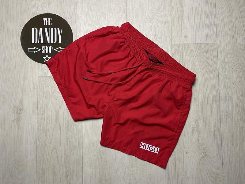 Men Hugo Boss Shorts Red Polyester S