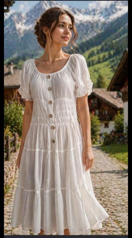 Donna French Connection Abito Bianco Viscosa M