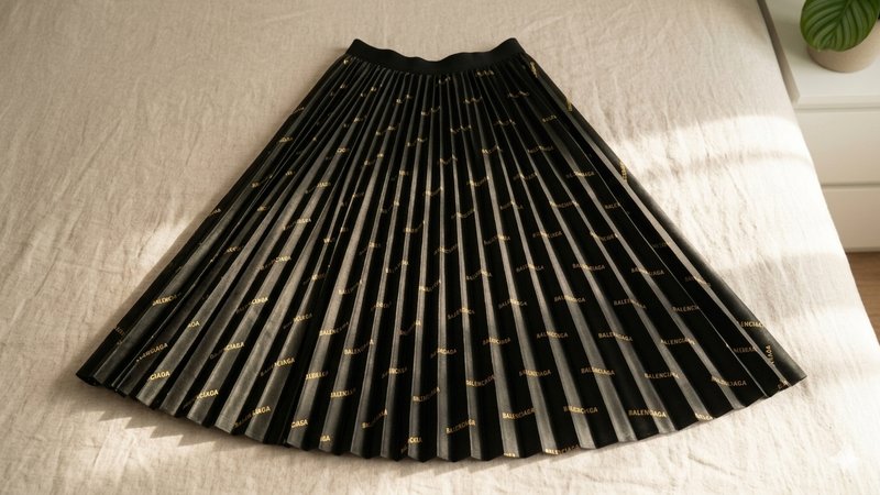 Damen Balenciaga Rock Schwarz Kunstleder M
