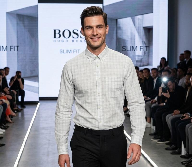 Homme Hugo Boss Chemise Blanche Coton M